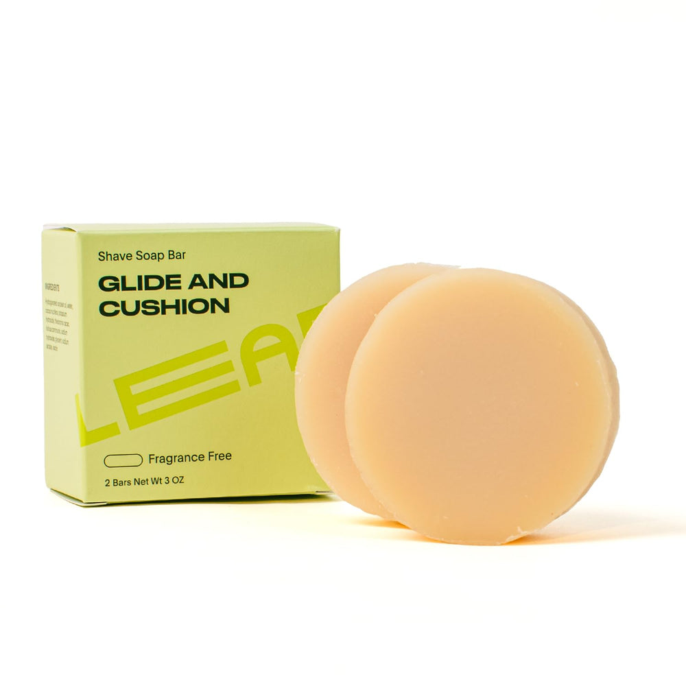 Leaf Shave unscented soap bar two-pack front view for everyday grooming