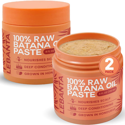 Lebanta Batana Oil bottle shown for hair conditioning and growth support.