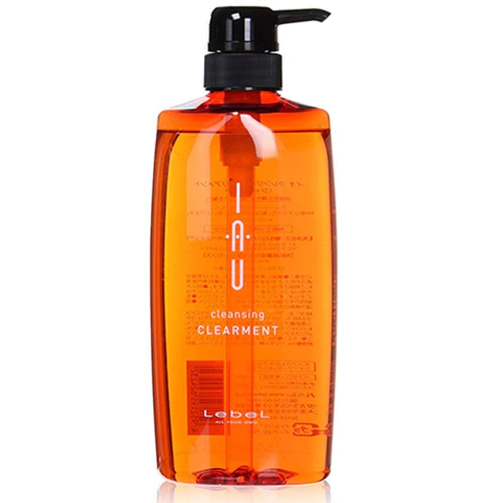 Lebel IAU Cleansing Clearment Shampoo bottle in 600ml packaging for gentle daily cleansing