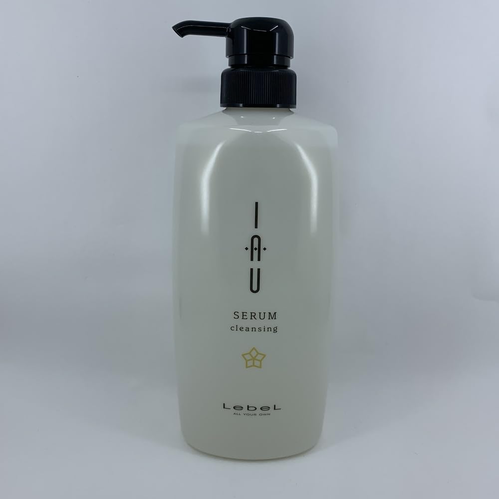 Lebel IAU Serum Cleansing Shampoo color and foam swatch for texture insight.