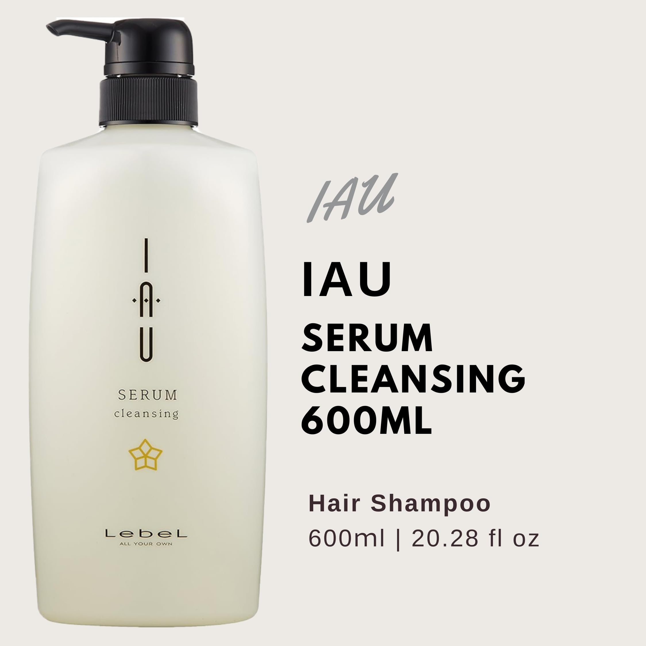 Lebel IAU Serum Cleansing Shampoo rich creamy foam for scalp cleansing.
