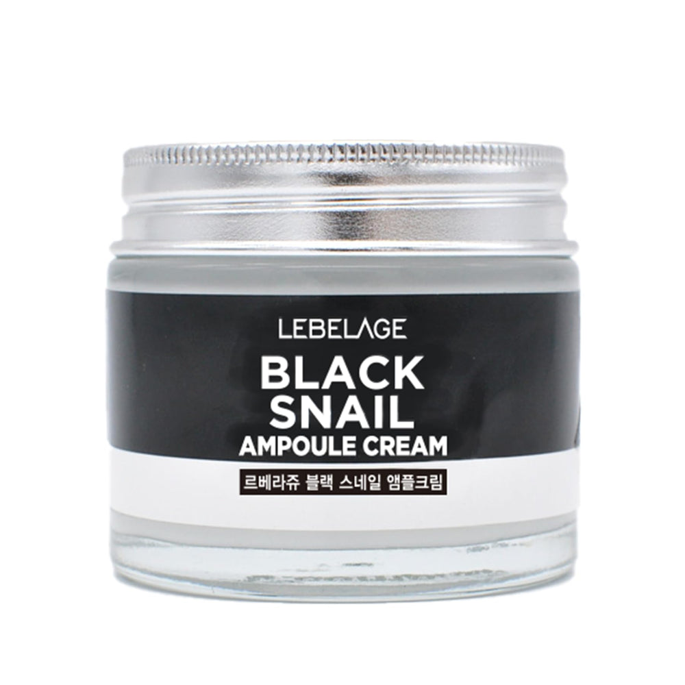 LEBELAGE Black Snail Ampoule Cream jar for deep hydration and daily anti-aging care