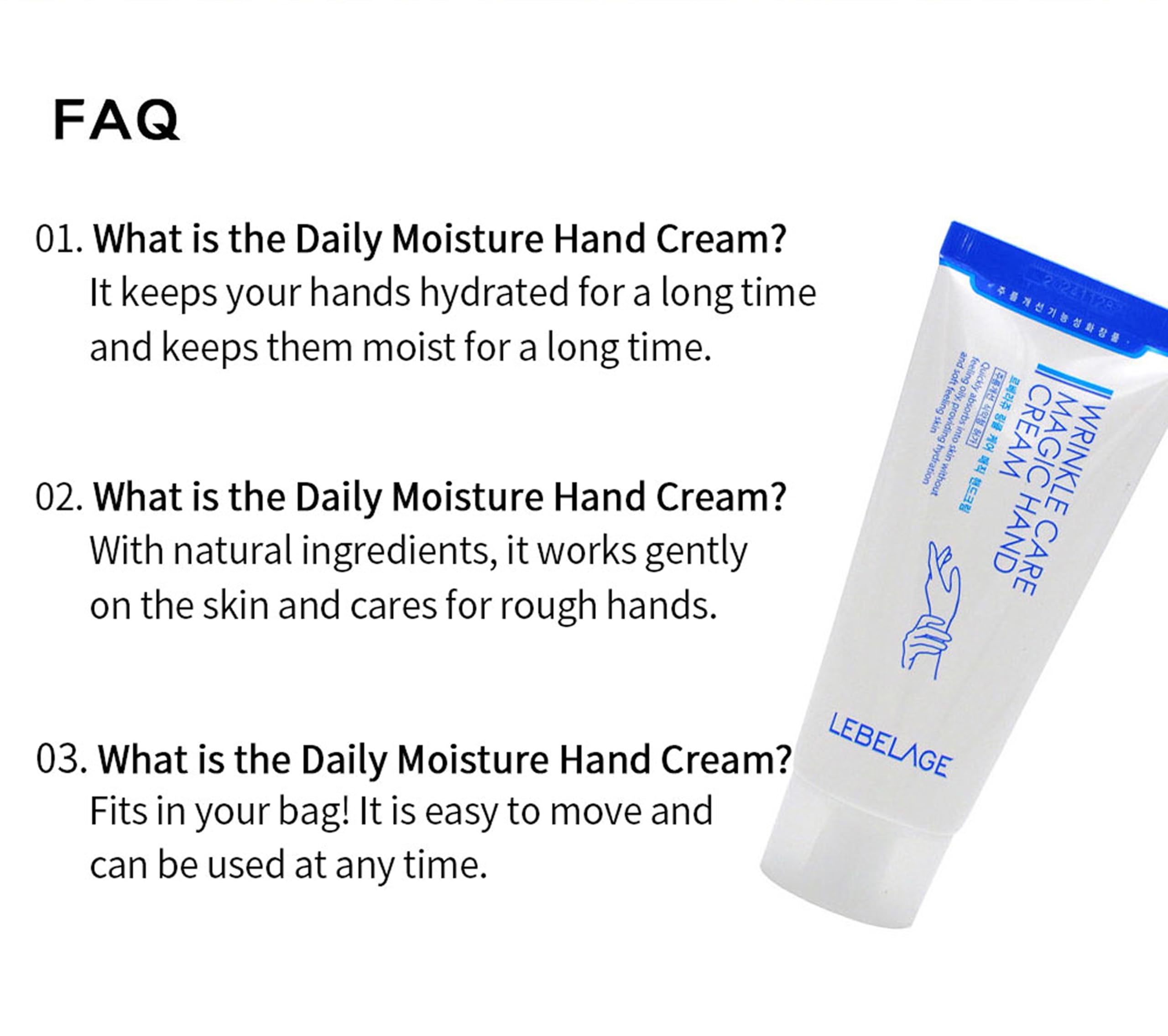 LEBELAGE hand cream at desk setup suitable for workday use