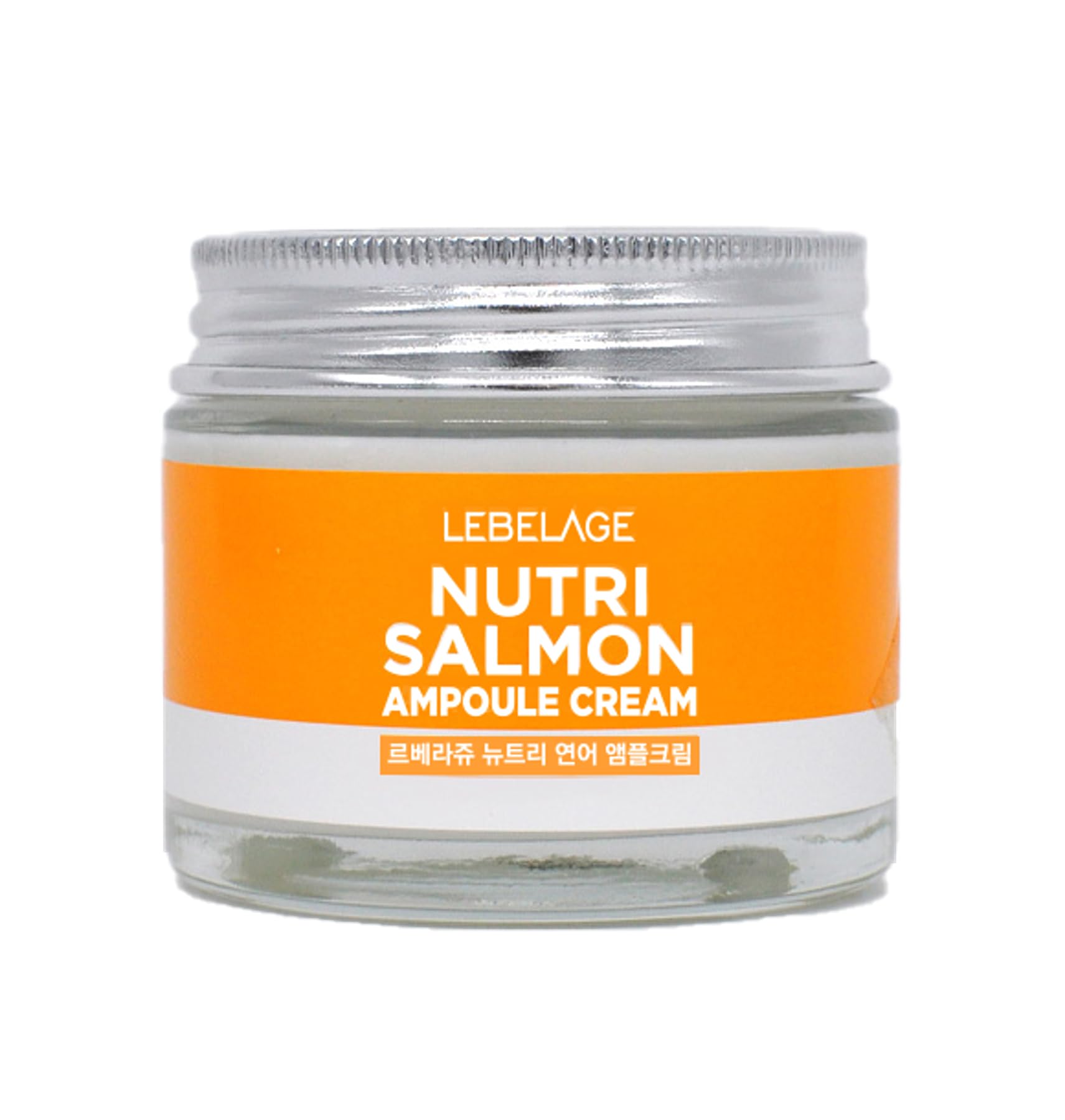 LEBELAGE Nutri Salmon Ampoule Cream jar for intense hydration and anti-aging benefits.