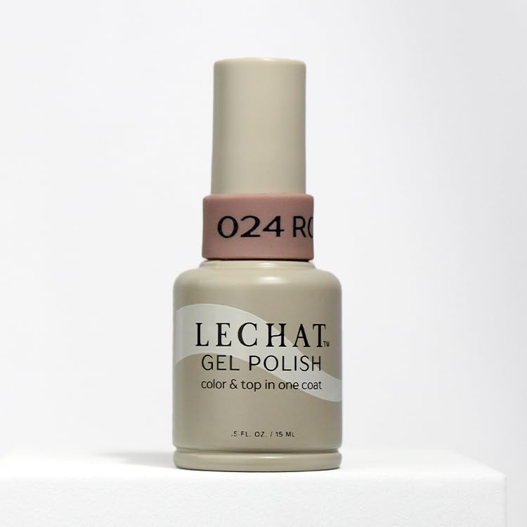 LECHAT Roan gel polish color application with smooth, even coverage in one coat.