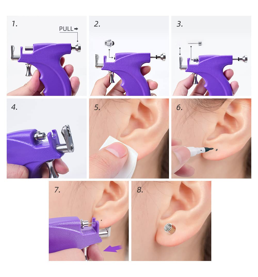 LECIEL easy-use piercing gun in action for DIY piercings