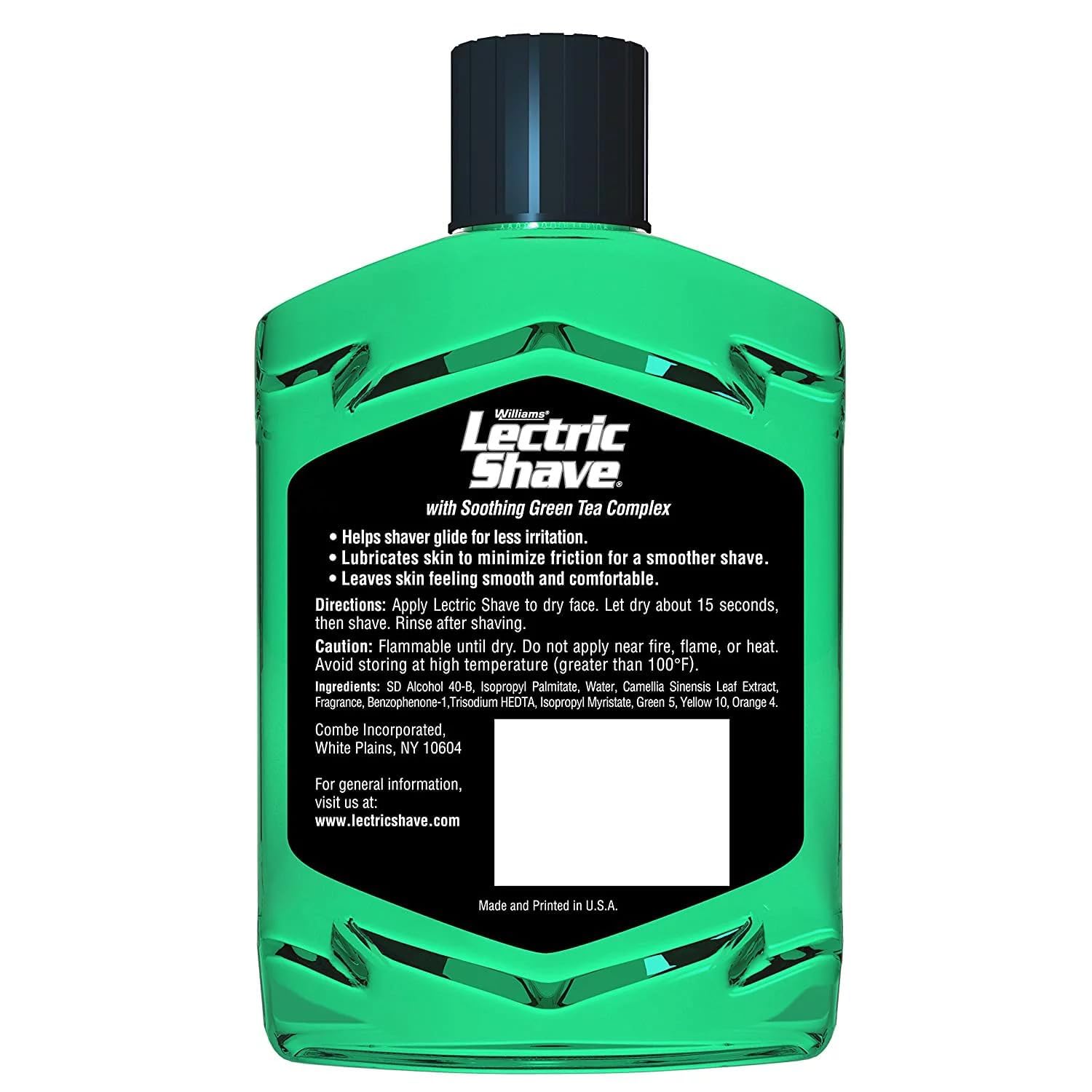 Lectric Shave Pre-Shave Original bottle label clearly marked Original for pre-shave prep.