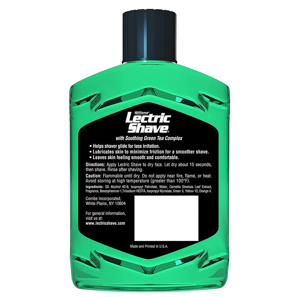 Lectric Shave Pre-Shave Original bottle label clearly marked Original for pre-shave prep.