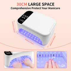 LEDSUUEI four timer settings with motion-sensor for precise curing.