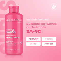 Lee Stafford For The Love Of Curls conditioner pump action, ready to detangle