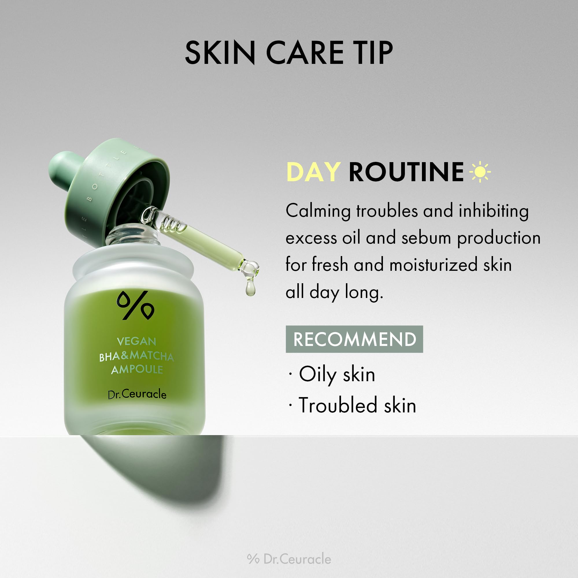 LeeGeeHaam serum application on finger shows lightweight texture.