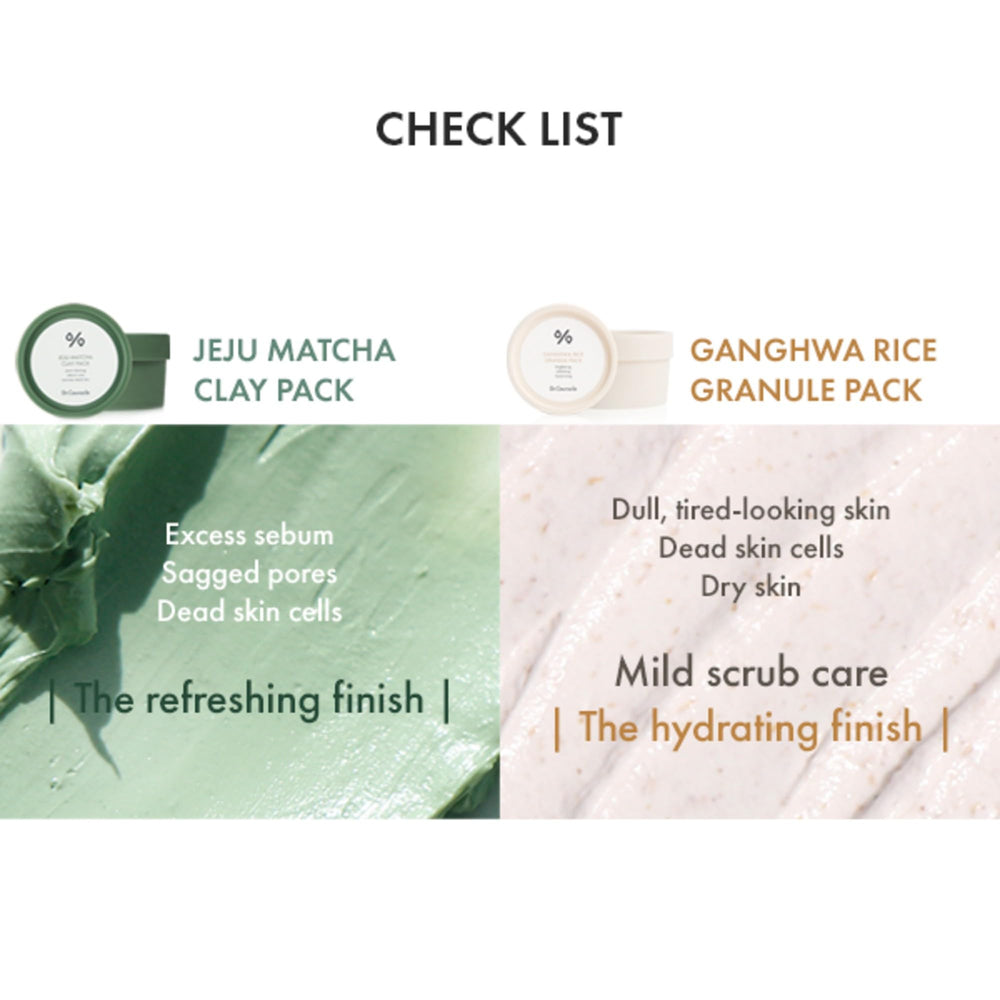 Leegeehaam Jeju Matcha Clay Pack application swatch for detoxifying and pore-cleansing routine.