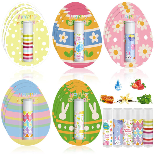 Leelosp Easter lip balm backing cards for gifts and baskets.