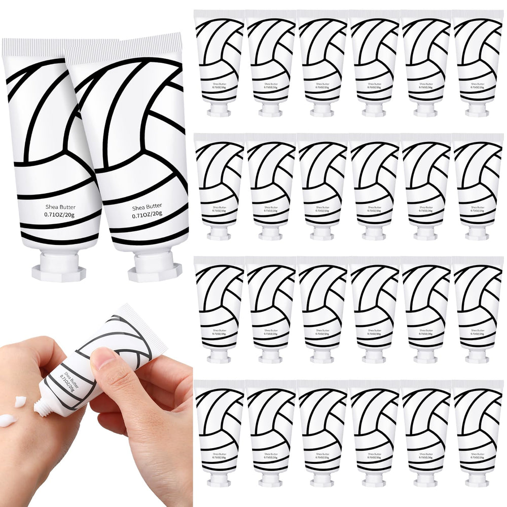 Leelosp volleyball hand cream 24-pack in black and white design, perfect for team gifts.