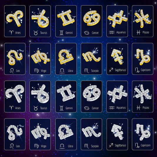 Leelosp zodiac nail charms gold collection close-up shine for jewelry making