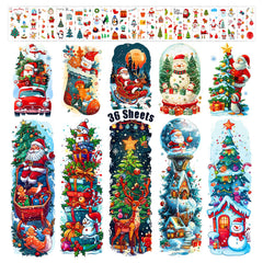 Leesgel Christmas full arm tattoos pack, front view, ideal for colorful holiday wear