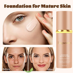 Legacare Foundation concealing swatch emphasizing lightweight concealment