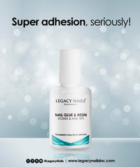 Legacy Nails 15ml bottle with precise brush-on control for clean applications.