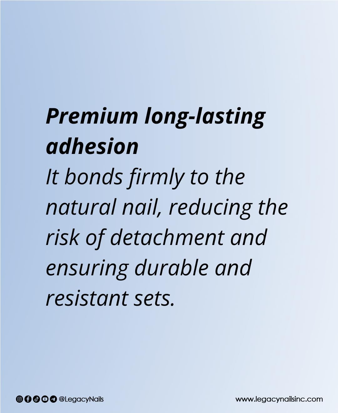 Legacy Nails clear acrylic powder easy-to-use for home or salon use.
