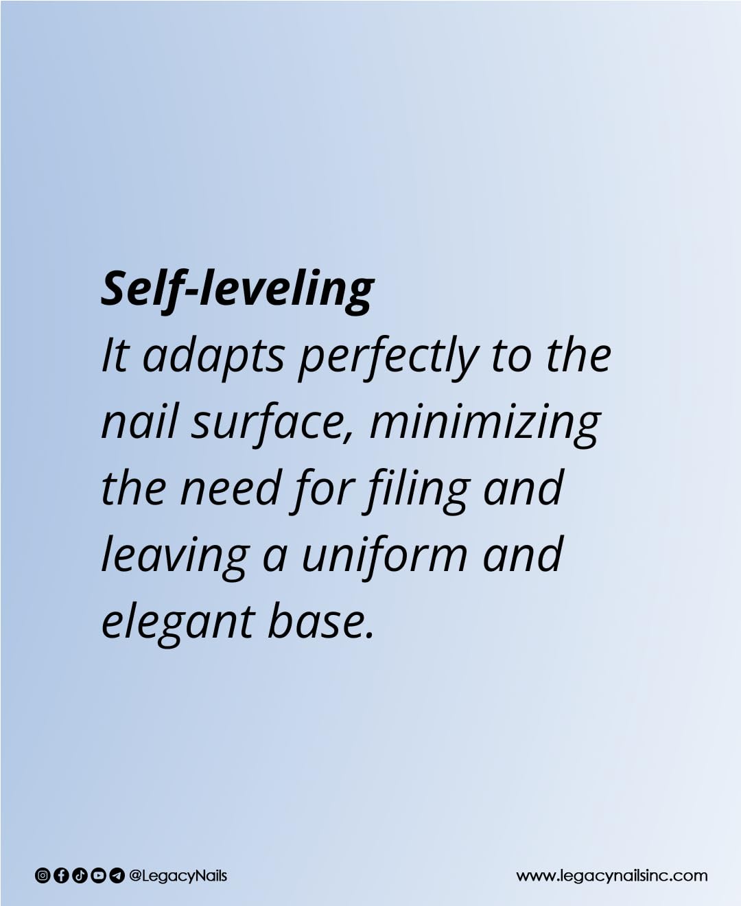 Legacy Nails clear acrylic powder highlighting strong durability for nail extensions.