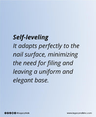 Legacy Nails clear acrylic powder highlighting strong durability for nail extensions.