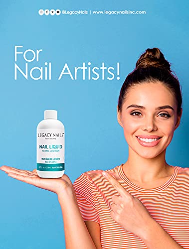 Legacy Nails liquid monomer for extensions and overlays.