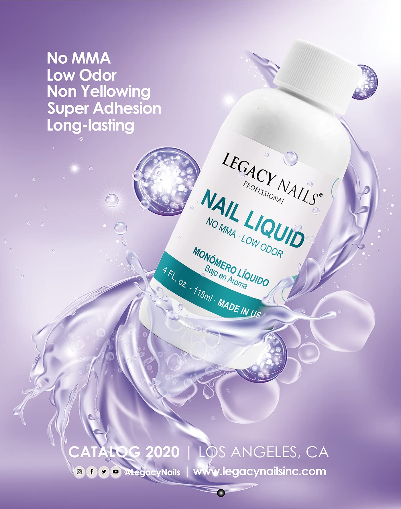 Sculpted design work with Legacy Nails monomer for precise results.