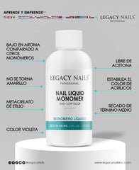 Legacy Nails USA-made packaging signals salon-grade quality.