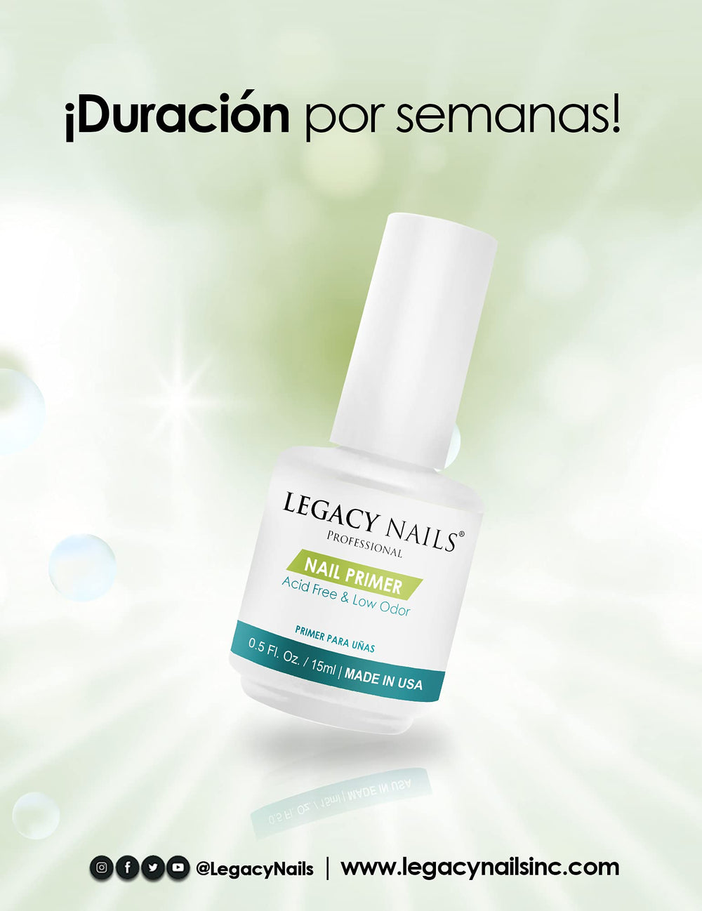 Legacy Nails Nail Primer adhesion bridge visual between natural nail and gel