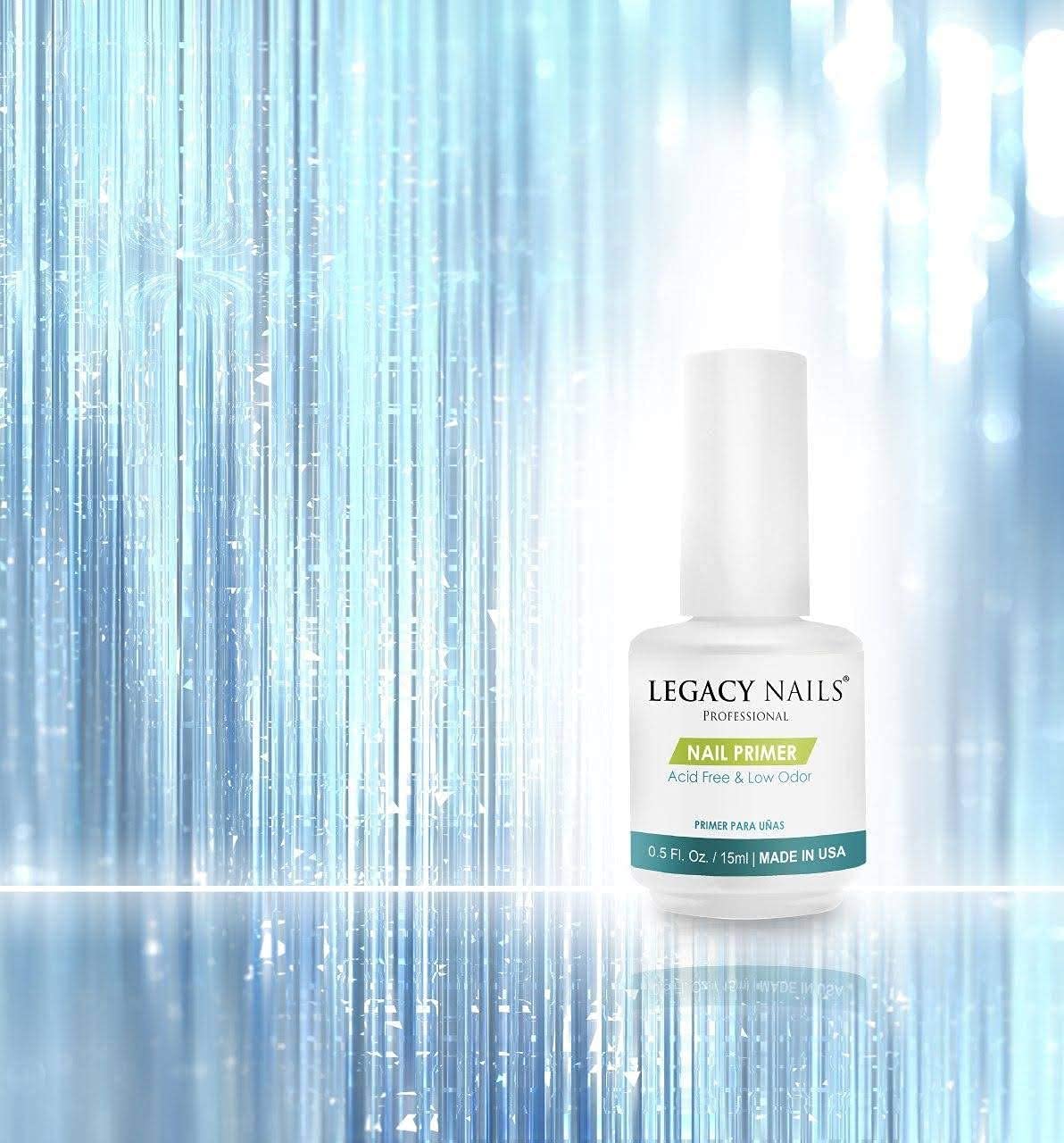 Legacy Nails Nail Primer USA-made packaging showcasing brand trust