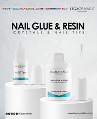 Legacy Nails nail repair glue bonds chips and breaks reliably.