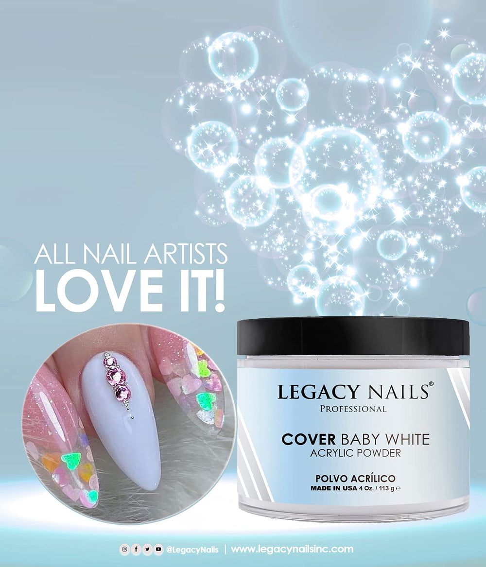 Legacy Nails professional nail extension powder helps create durable, natural-looking enhancements.