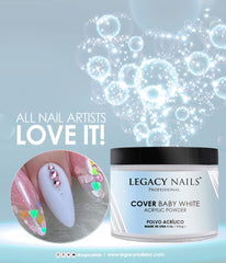 Legacy Nails professional nail extension powder helps create durable, natural-looking enhancements.