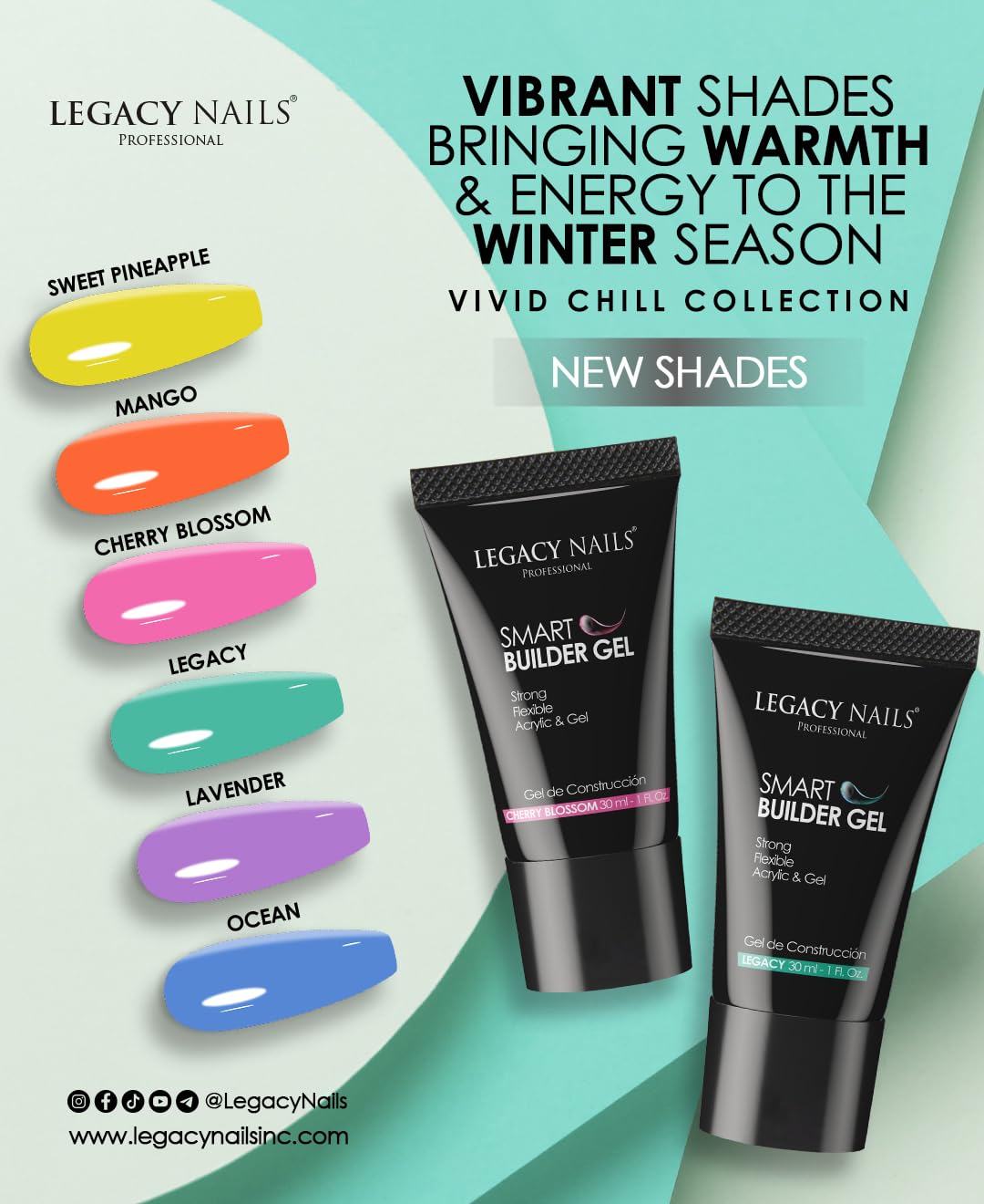 Legacy Nails Smart Builder Gel brush applying to nail surface for precise sculpting.