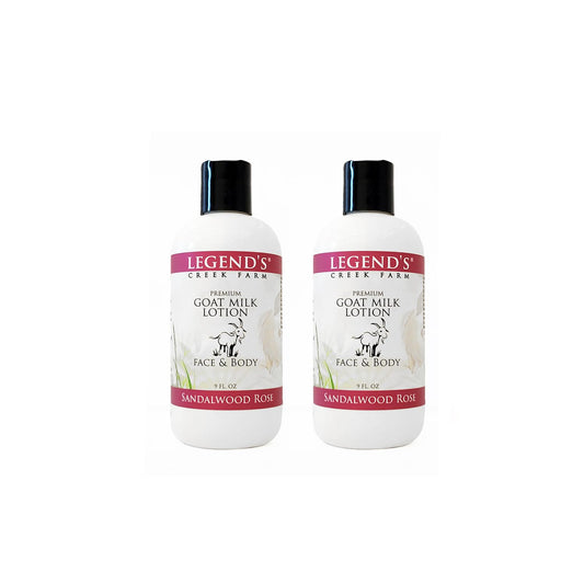Legend's Creek Goat Milk Lotion bottle delivering rich hydration for body and hands