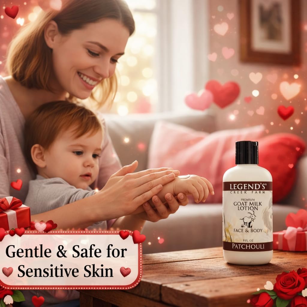 Legend's Creek goat milk lotion helps soften elbows and knees.