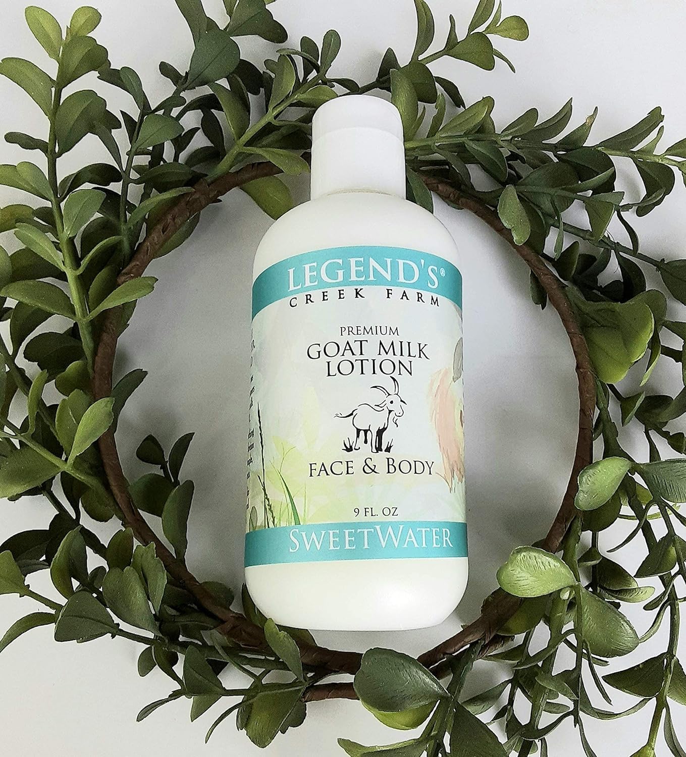 Applying Legend's Creek Goat Milk Lotion to hands for moisture.