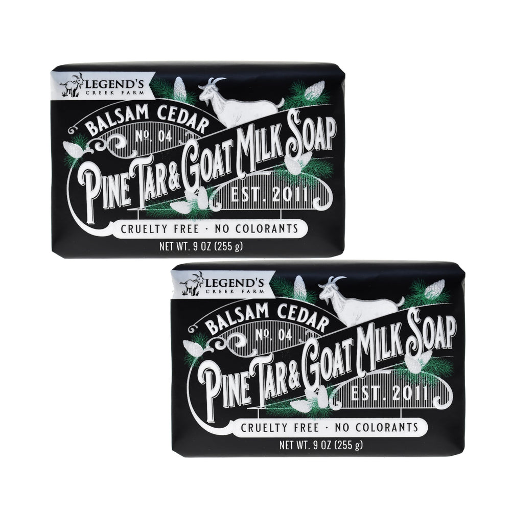 Legends Creek Goat Milk Soap bar closeup shows creamy texture for gentle cleansing on sensitive skin.