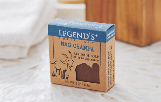 Legend's Creek Goat Milk Soap creamy lather for hands and body.