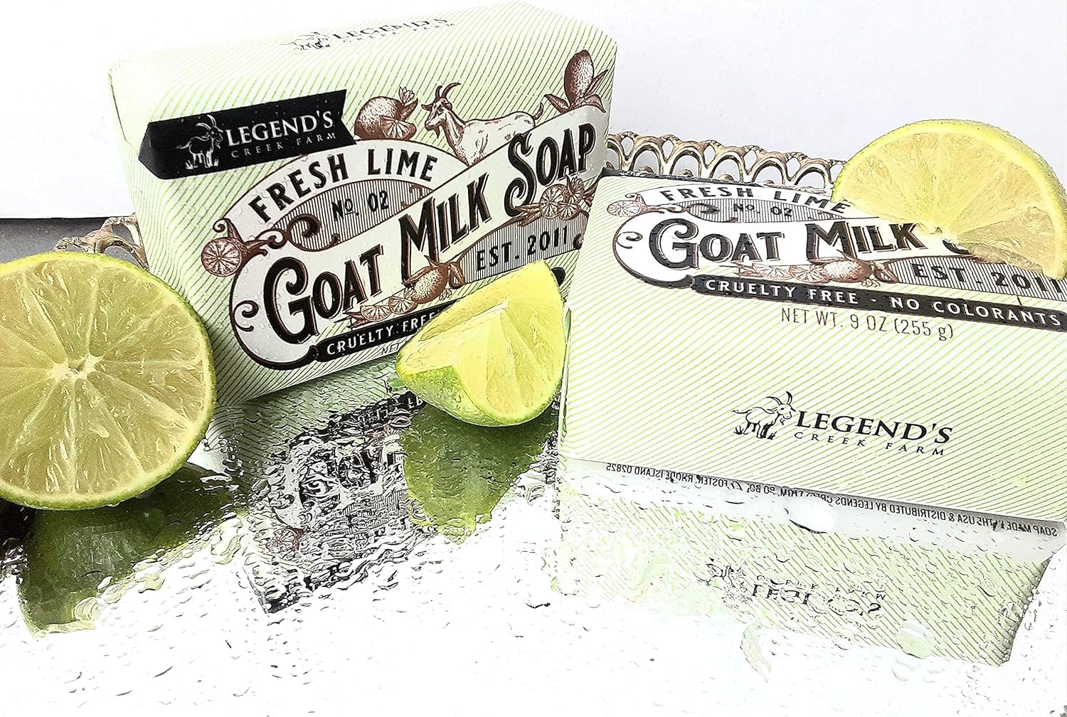 Legend's Creek Fresh Lime scent on the soap with citrus notes and revitalizing feel