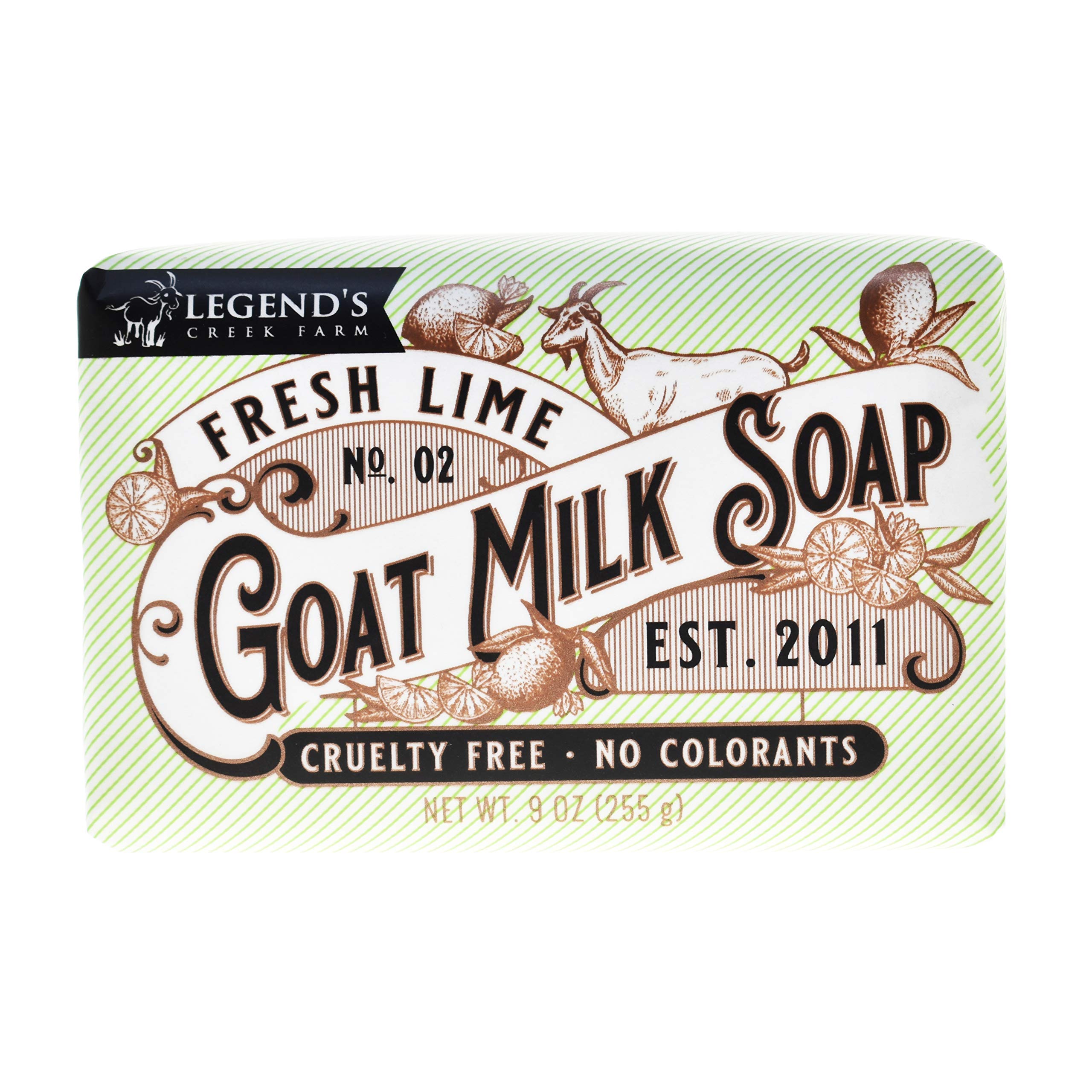 Legends Creek goat milk soap ingredients close-up for natural cleansing.