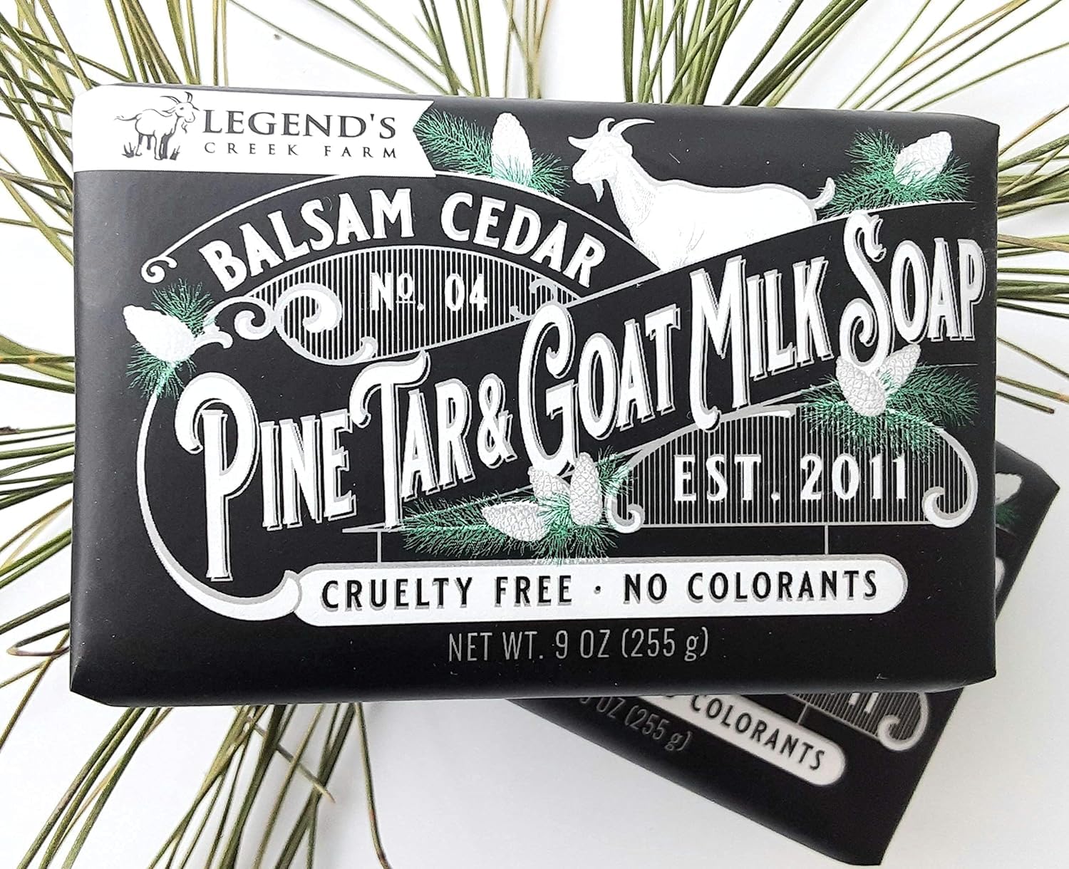 Legends Creek packaging showcases natural ingredients and eco-friendly design.
