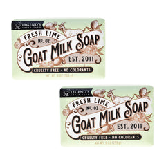 Legend's Creek Goat Milk Soap triple milled bar close-up showing rich lather for gentle cleansing
