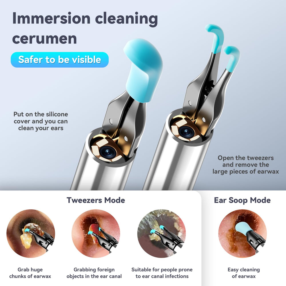 LEIPUT silicone ear spoon covers for safe earwax cleanup