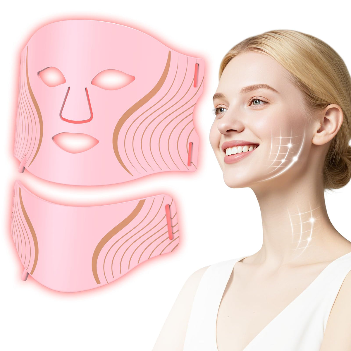 LEKKSA red light mask for the face delivers comfortable, comprehensive home treatment