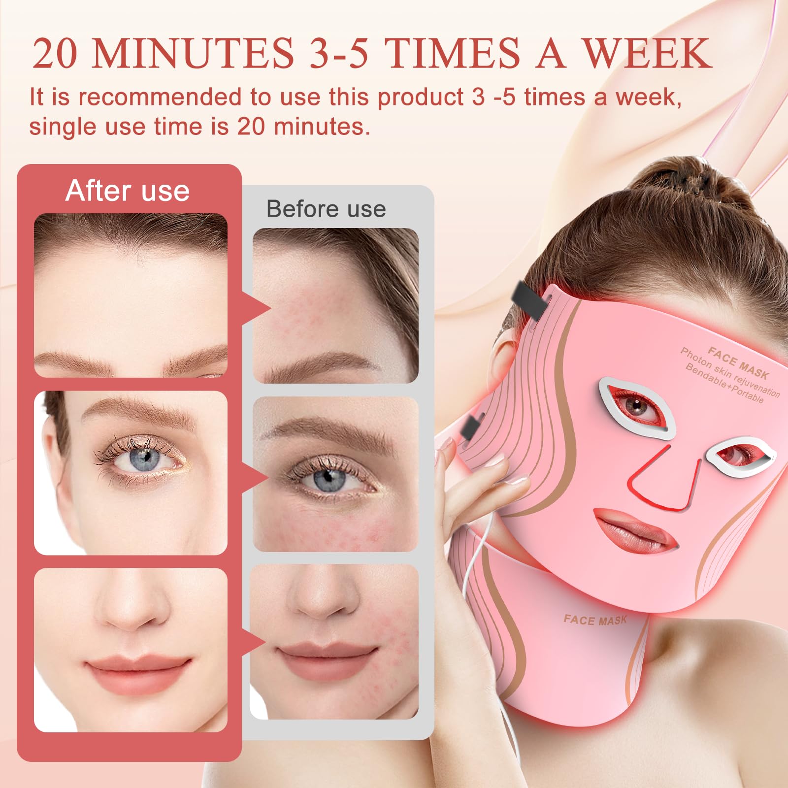 LEKKSA soft silicone design fits comfortably on face and neck