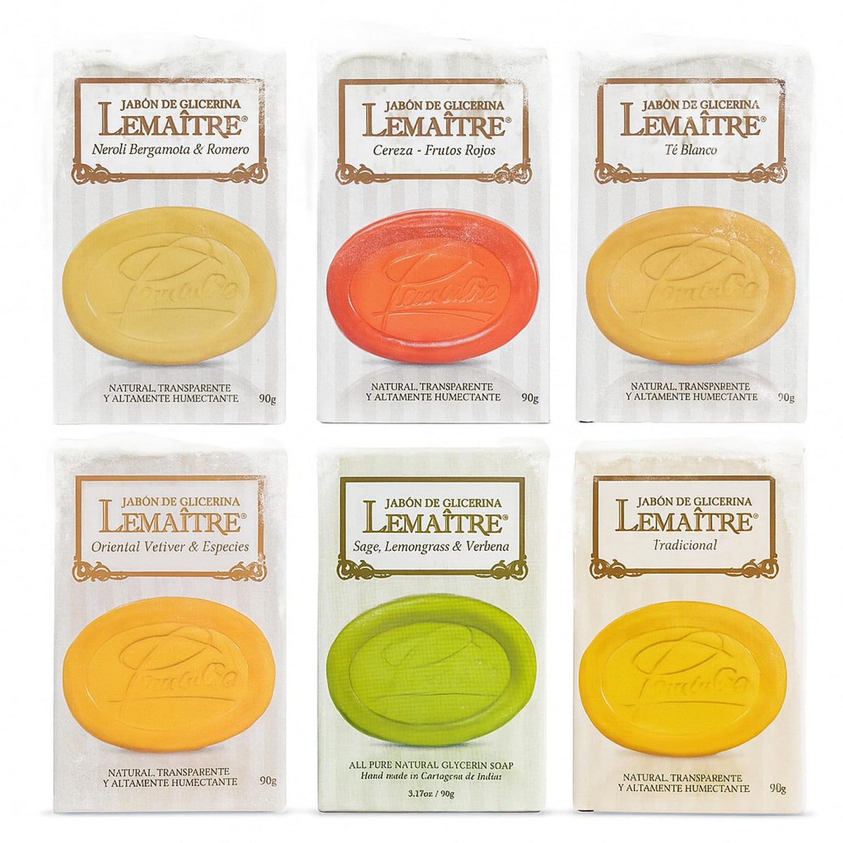 LEMAITRE glycerin soap transparent bar with a gentle cleanse for the skin.
