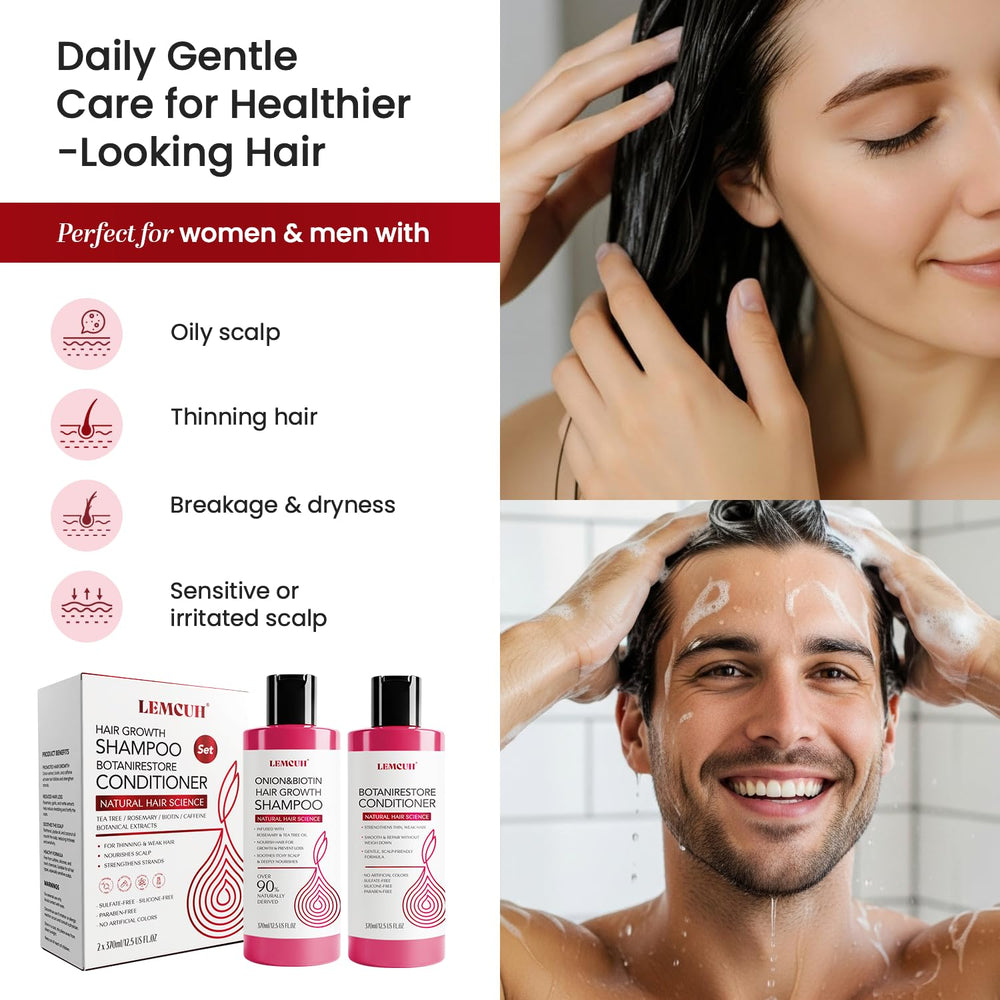 Lemcuh onion biotin conditioner bottle supports healthier-looking, manageable hair