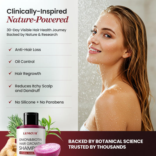 Lemcuh Rosemary Shampoo bottle close-up highlights natural formula.