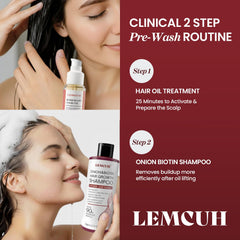 Lemcuh Rosemary Shampoo scalp massage suggests soothing formula.